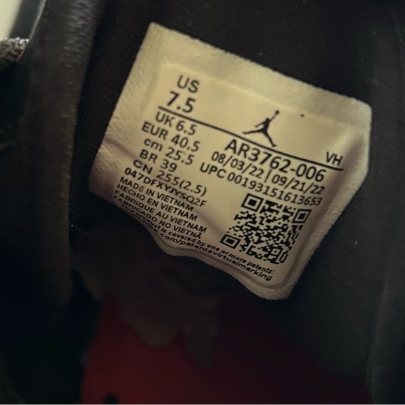 Nike Air Jordan Access Bred Black Red Mens 7.5 AR3762-006 Mid Jumpman sneakers - Picture 11 of 15